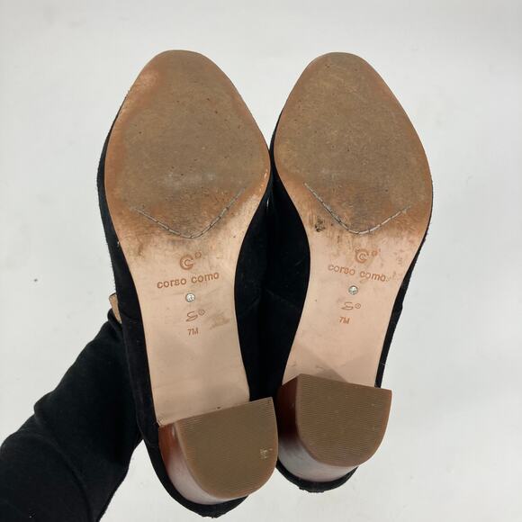 Corso Como Nico Block Heel Pump Black Suede - Picture 5 of 5